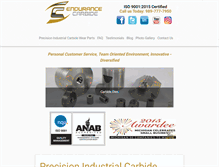 Tablet Screenshot of endurancecarbide.com